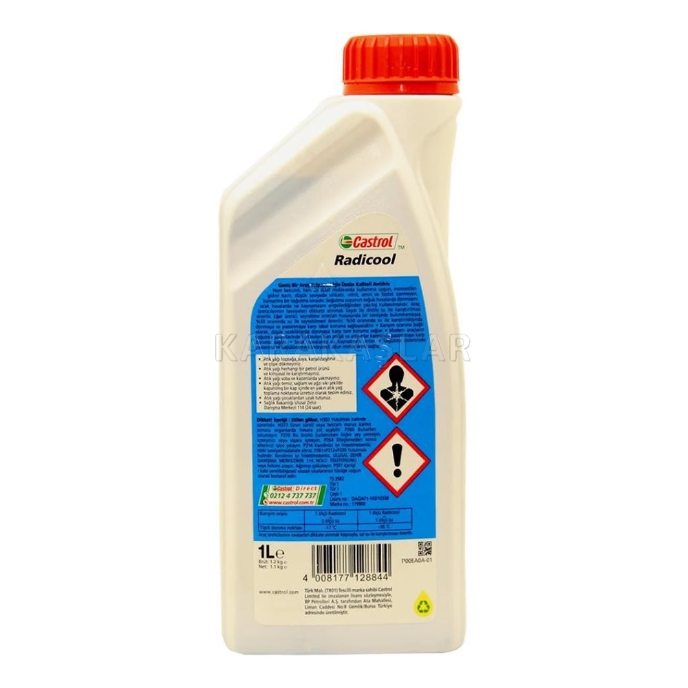 CASTROL RADİCOOL NF ANTİFRİZ MAVİ 1 LİTRE YEDEK PARÇA